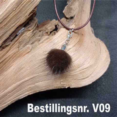 Vedhng i brun minkskind