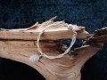 Armbånd flettet hvid lædersnøre
